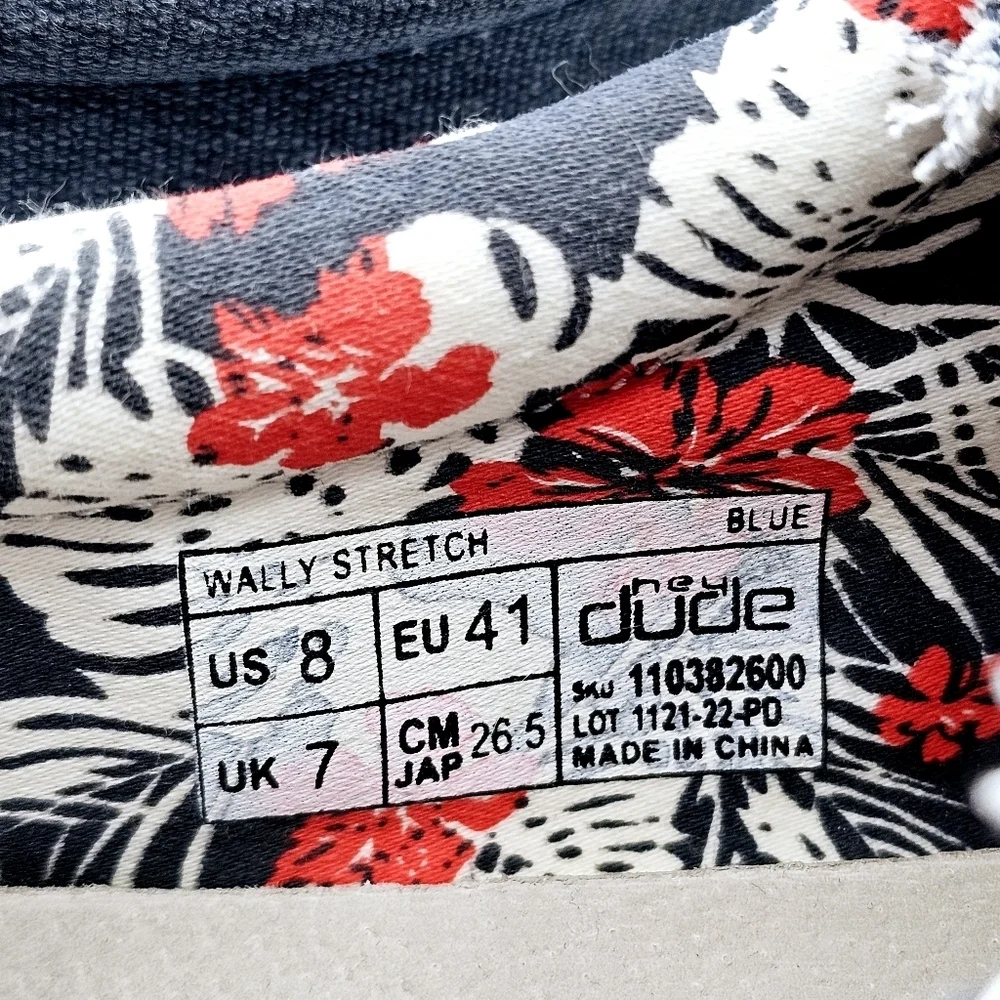 Hey Dude Wally Stretch Sox Blue Loafer Shoes